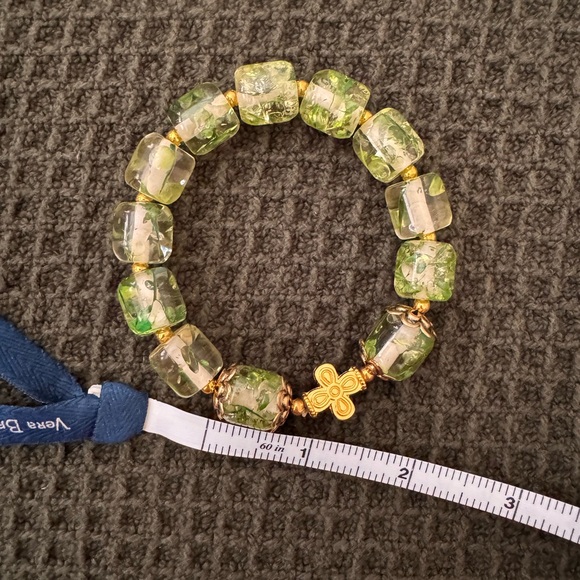 Jewelry - Green and gold Georgian beaded bracelet